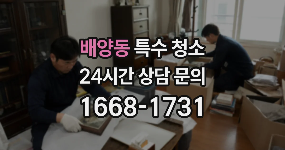 배양동 특수 청소