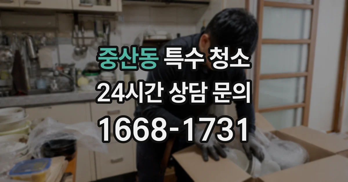 중산동 특수 청소
