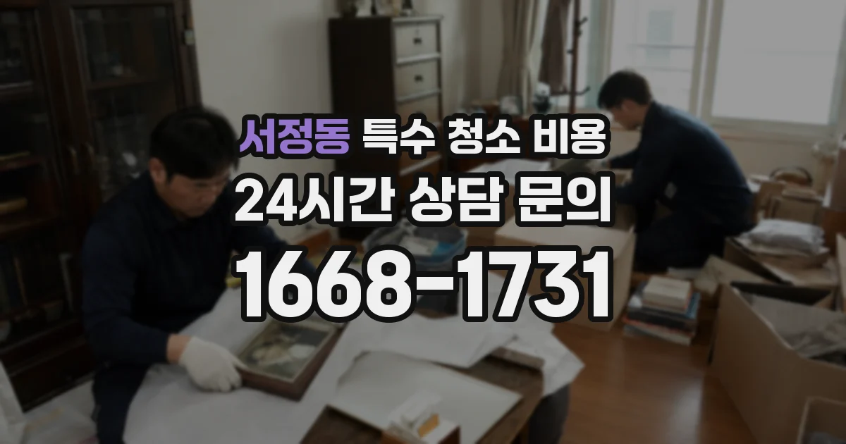 서정동 특수 청소 비용