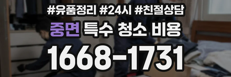 중면 특수 청소 비용
