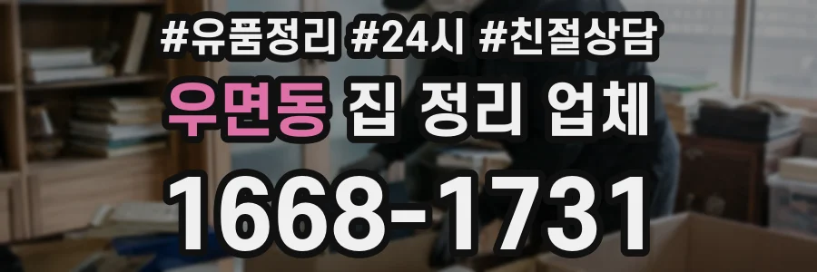 우면동 집 정리 업체