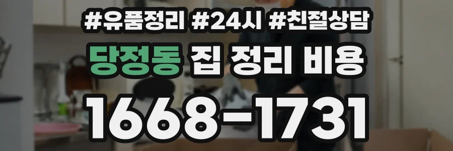 당정동 집 정리 비용