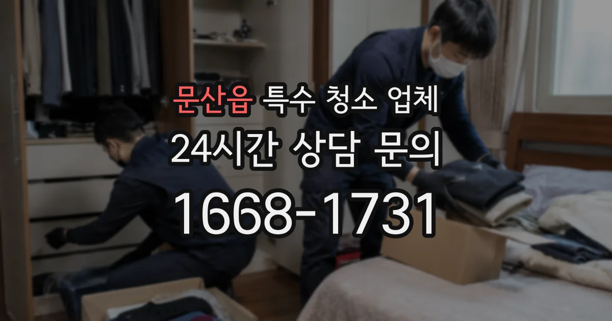 문산읍 특수 청소 업체