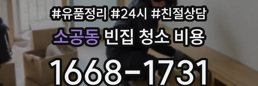 소공동 빈집 청소 비용