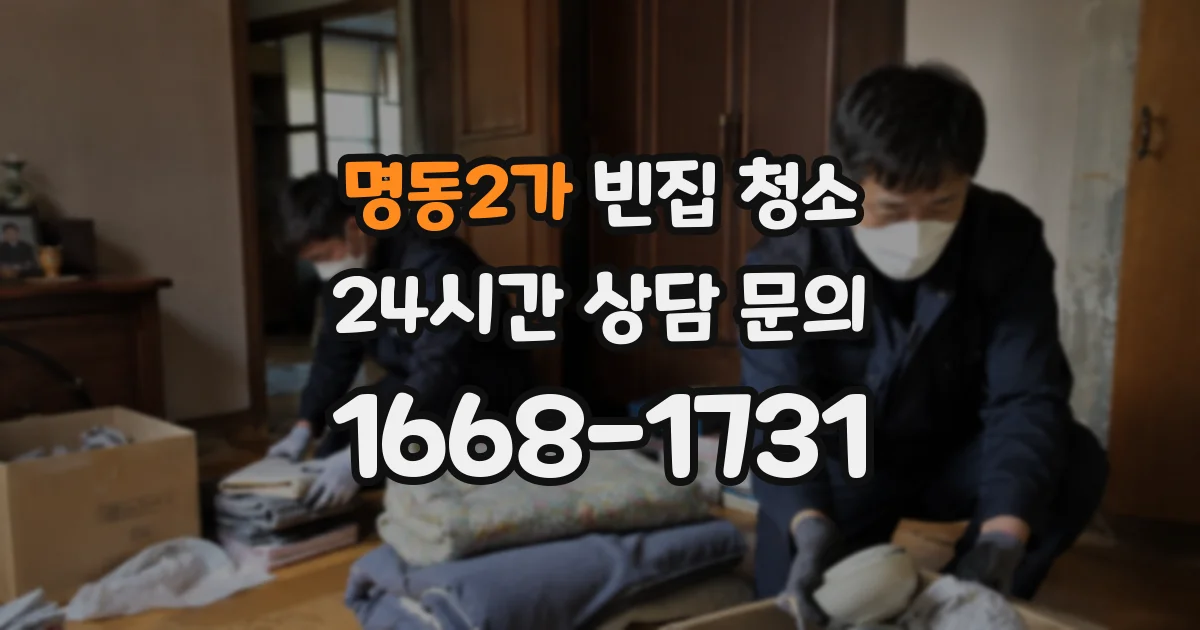 명동2가 빈집 청소