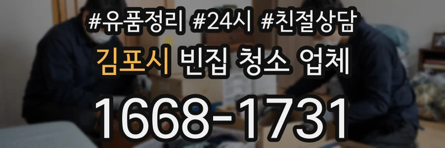 김포시 빈집 청소 업체