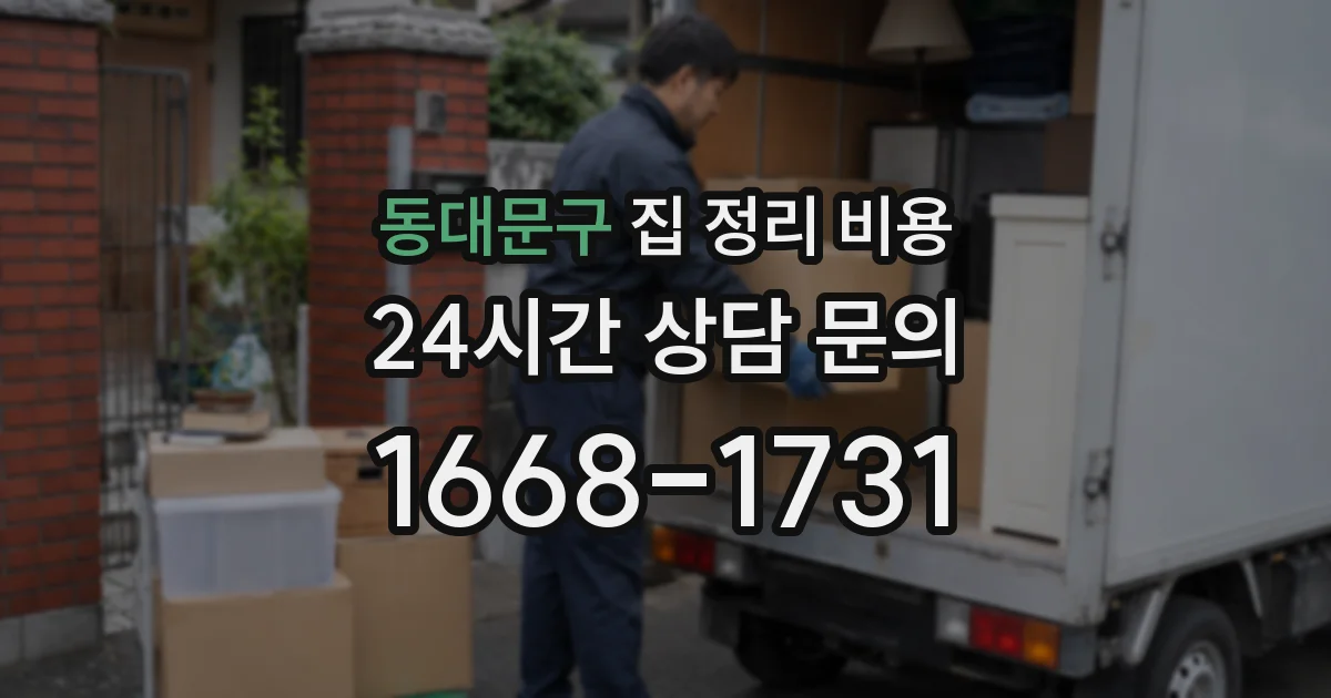 동대문구 집 정리 비용