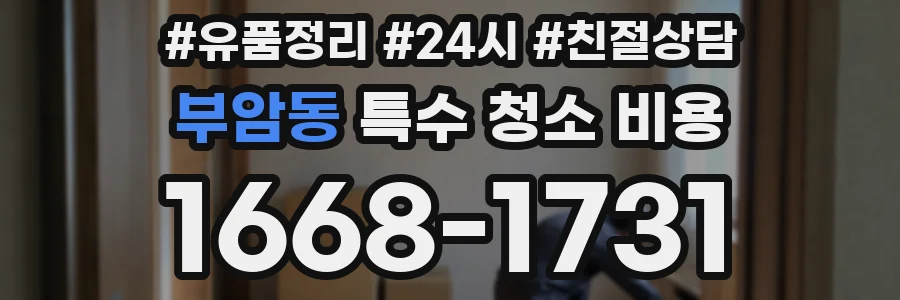부암동 특수 청소 비용