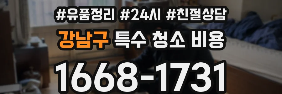 강남구 특수 청소 비용