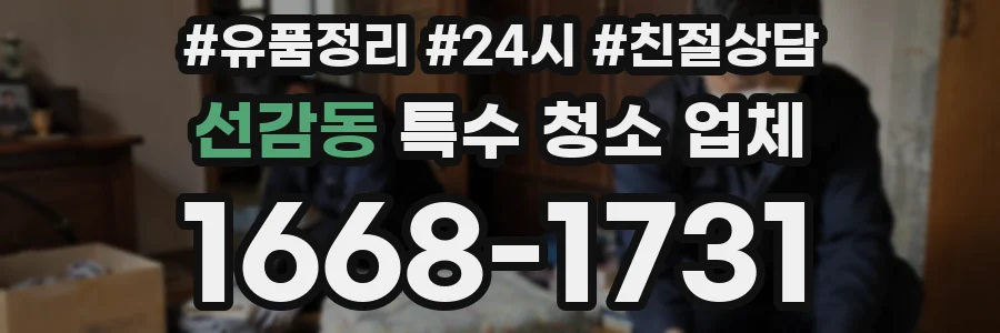 선감동 특수 청소 업체