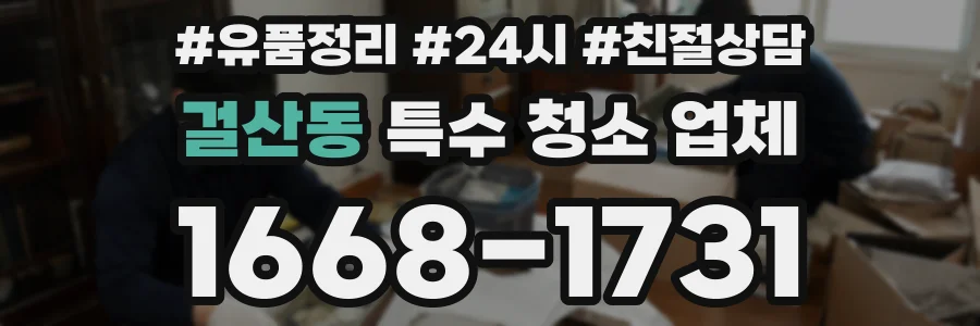 걸산동 특수 청소 업체