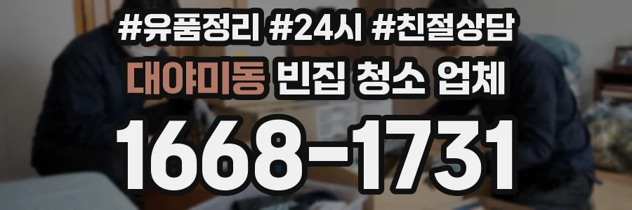 대야미동 빈집 청소 업체
