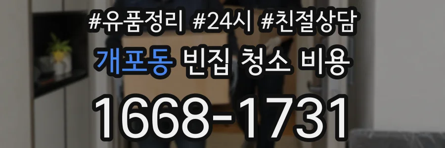 개포동 빈집 청소 비용
