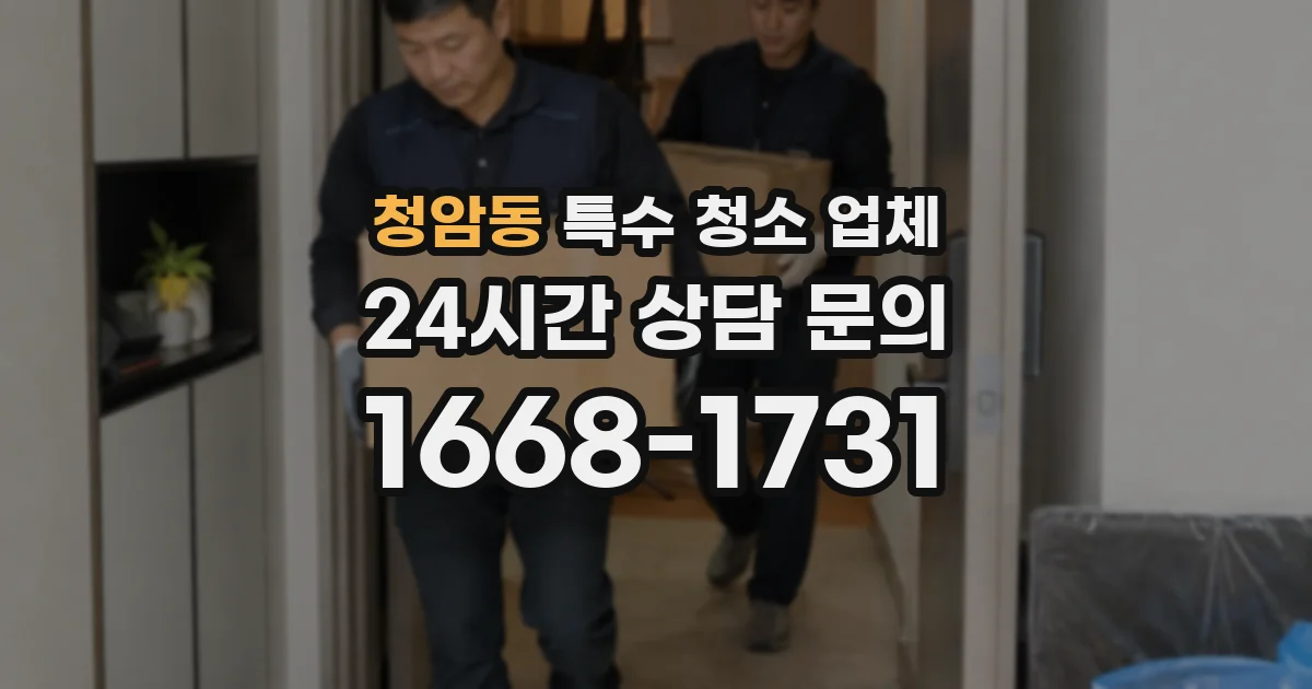 청암동 특수 청소 업체