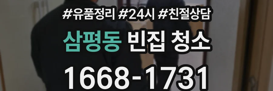 삼평동 빈집 청소