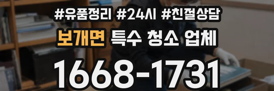 보개면 특수 청소 업체