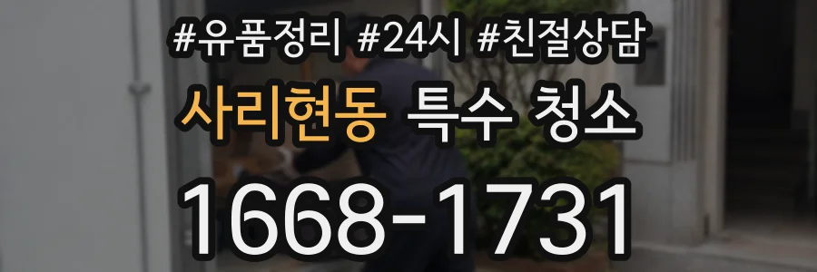 사리현동 특수 청소