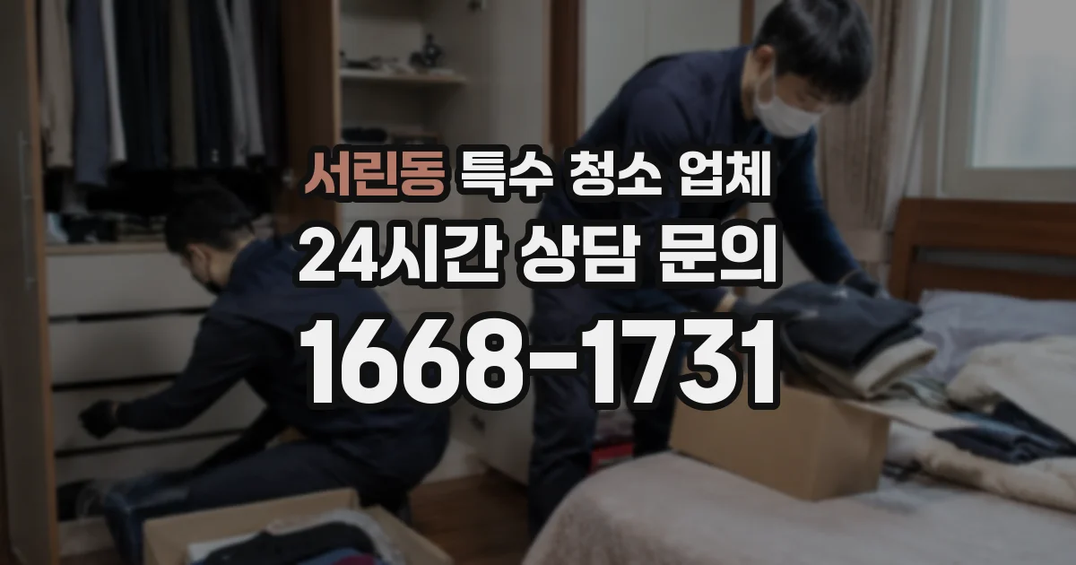 서린동 특수 청소 업체