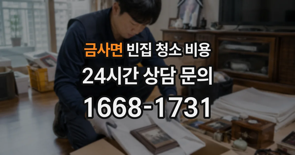 금사면 빈집 청소 비용