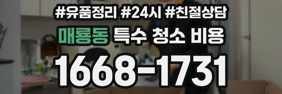 매룡동 특수 청소 비용