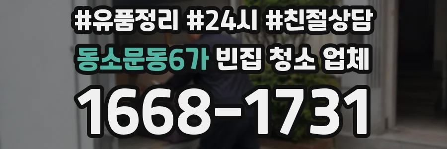 동소문동6가 빈집 청소 업체