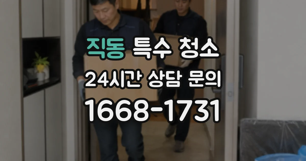 직동 특수 청소