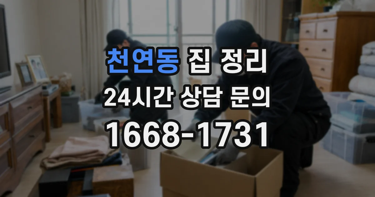 천연동 집 정리