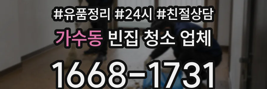 가수동 빈집 청소 업체