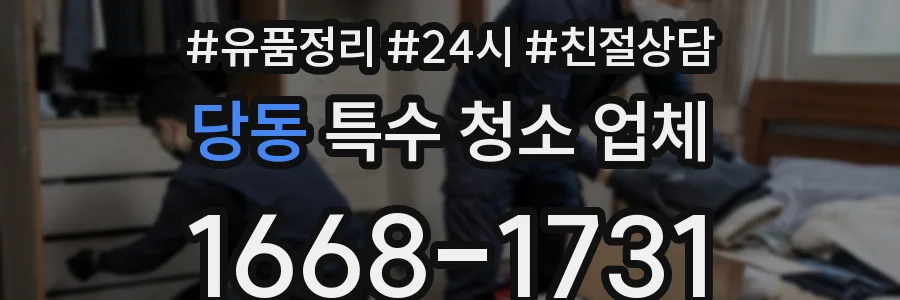당동 특수 청소 업체