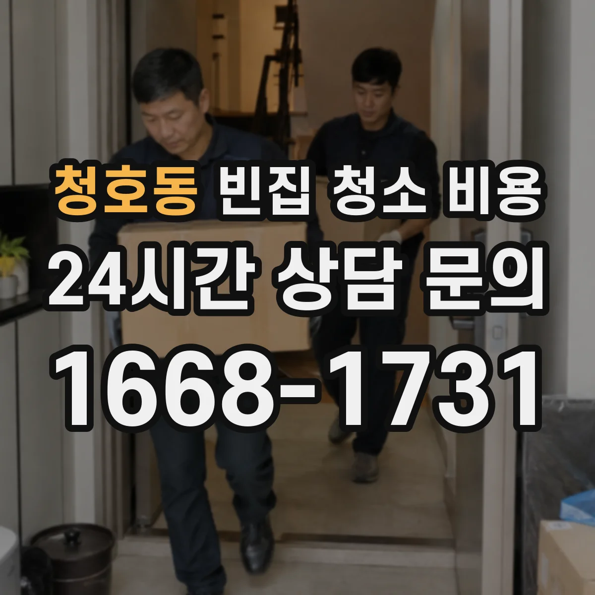 청호동 빈집 청소 비용