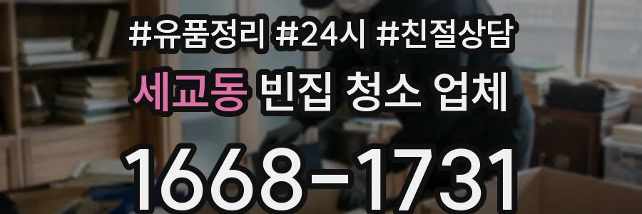 세교동 빈집 청소 업체