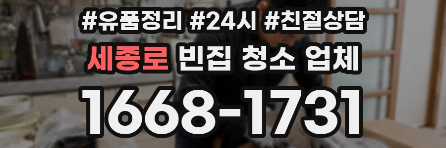 세종로 빈집 청소 업체