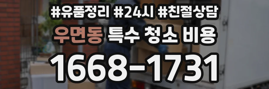 우면동 특수 청소 비용