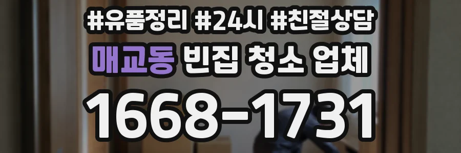 매교동 빈집 청소 업체