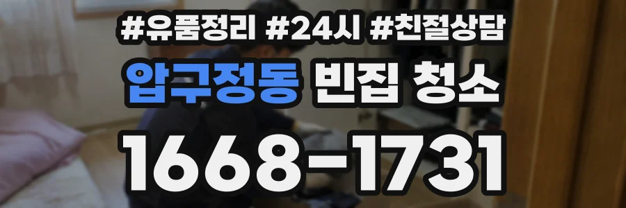 압구정동 빈집 청소