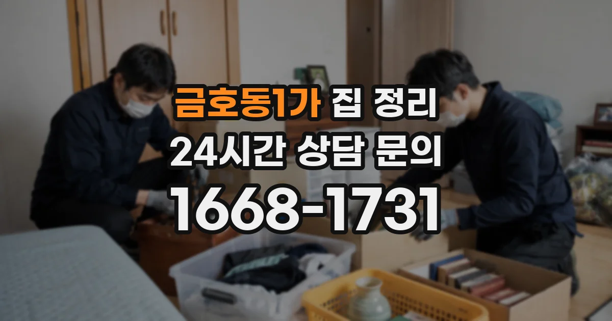 금호동1가 집 정리