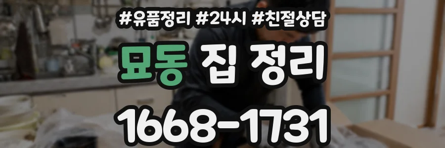 묘동 집 정리