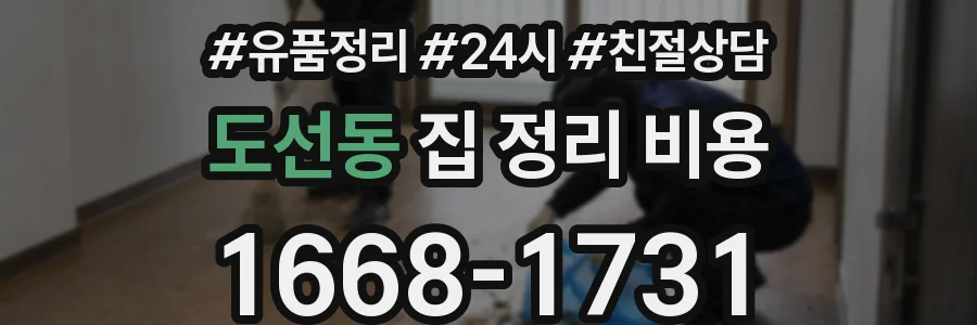 도선동 집 정리 비용
