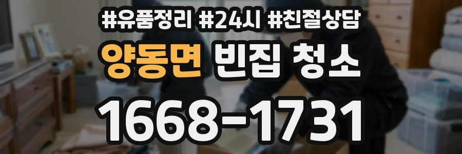 양동면 빈집 청소