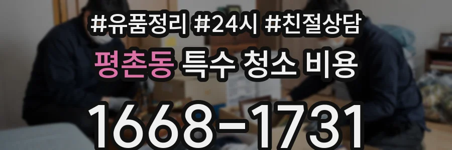 평촌동 특수 청소 비용