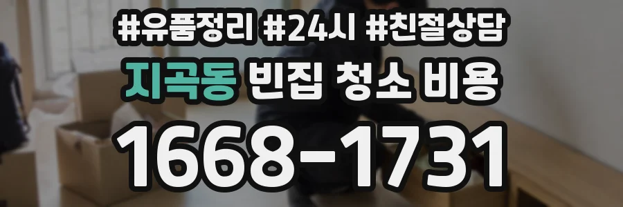 지곡동 빈집 청소 비용