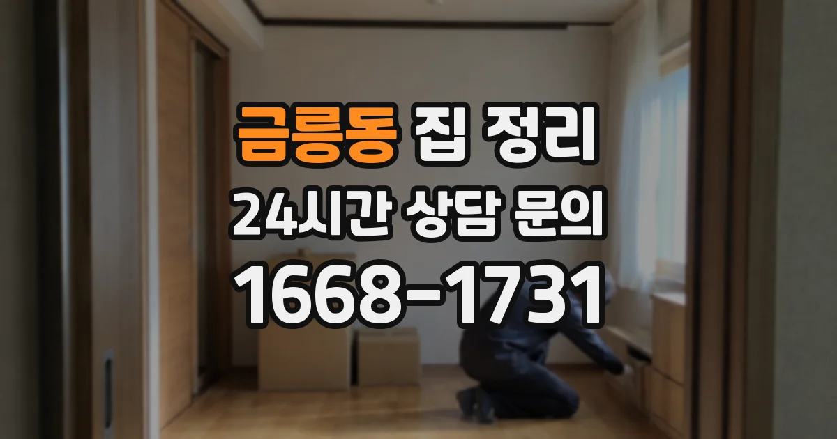 금릉동 집 정리