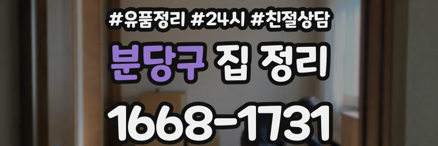 분당구 집 정리