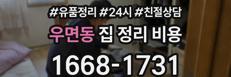 우면동 집 정리 비용