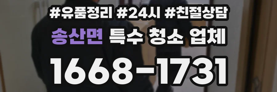 송산면 특수 청소 업체