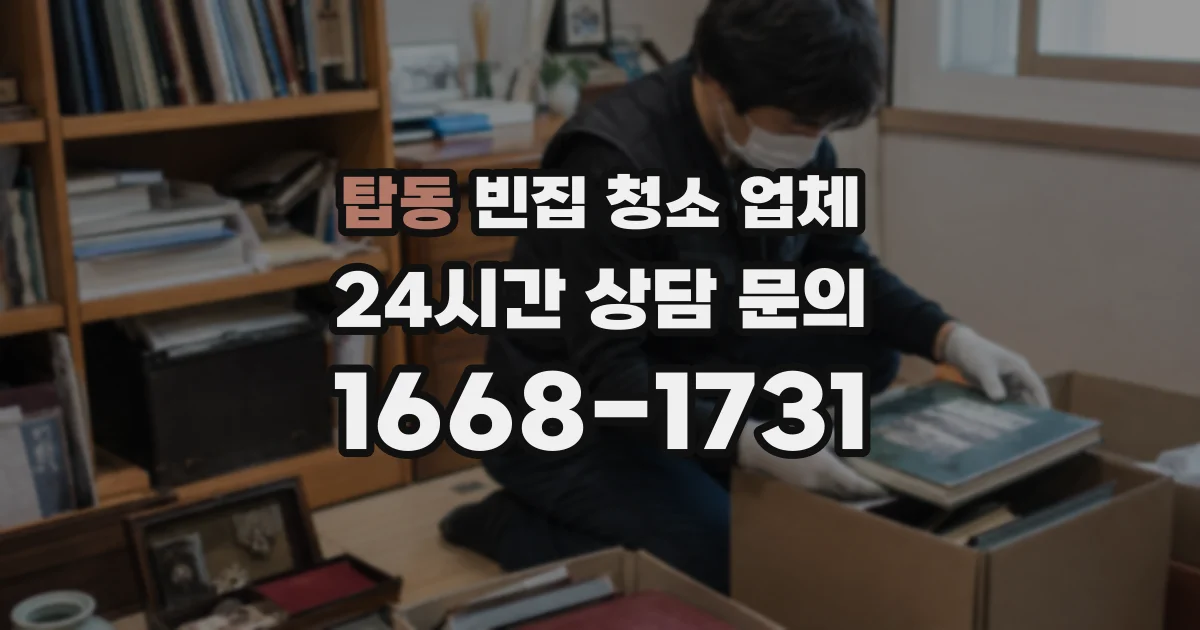 탑동 빈집 청소 업체