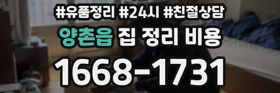 양촌읍 집 정리 비용