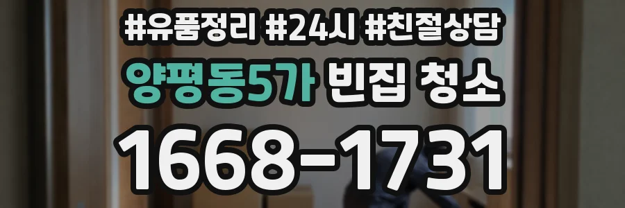 양평동5가 빈집 청소