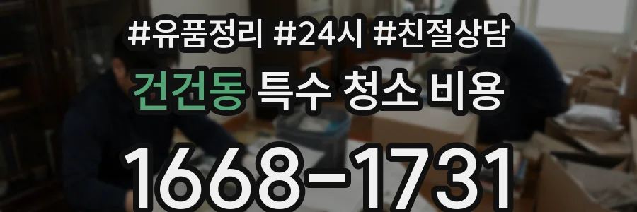 건건동 특수 청소 비용