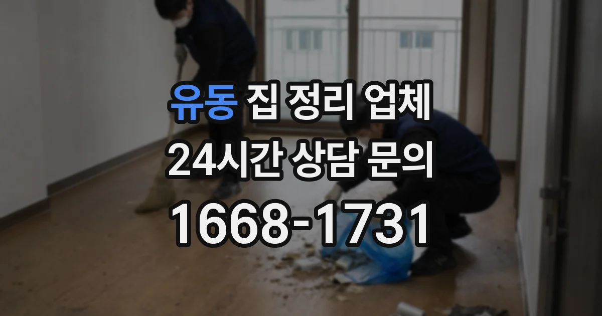 유동 집 정리 업체